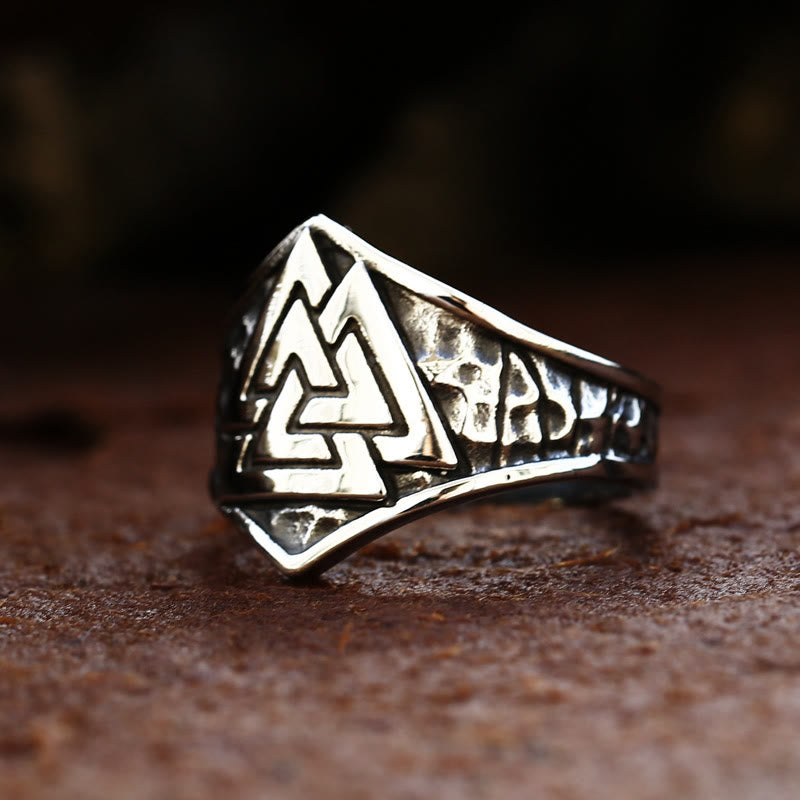 WorldNorse Valknut Stainless Steel Ring