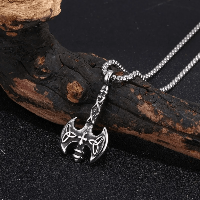 WorldNorse Viking Axe With Triquetra Necklace - Necklace - image 0
