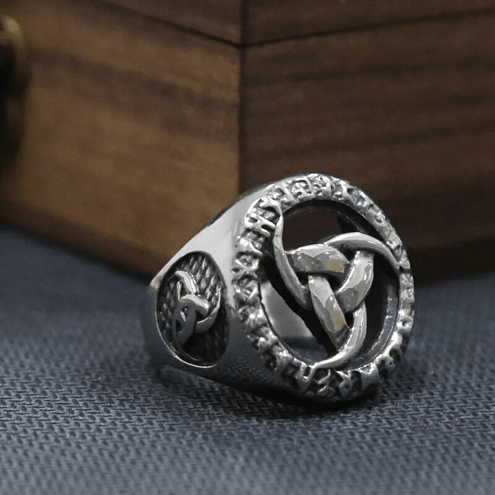 WorldNorse Triple Horn of Odin Ring