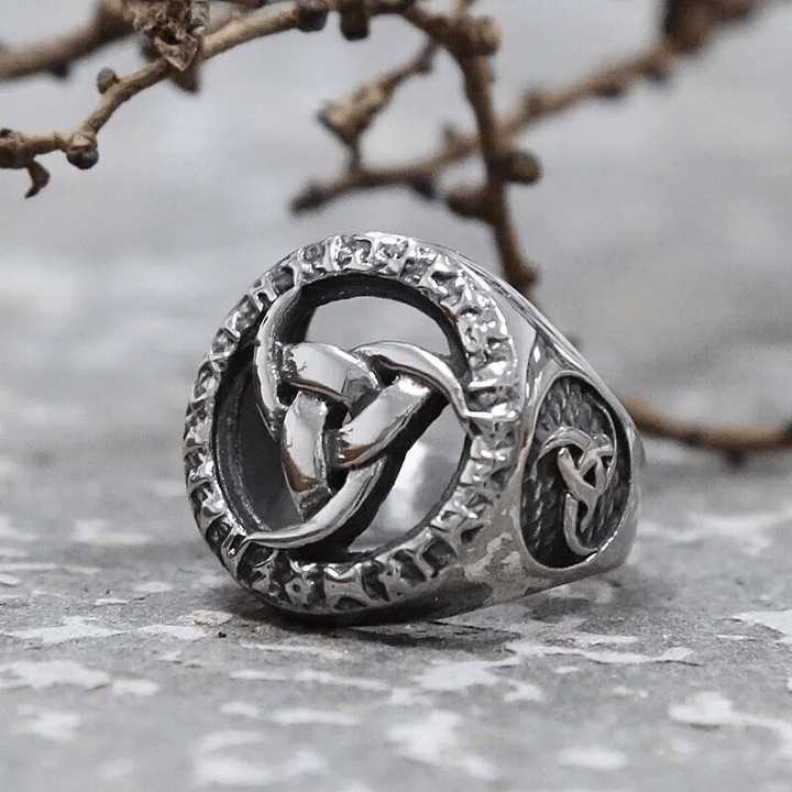 WorldNorse Triple Horn of Odin Ring