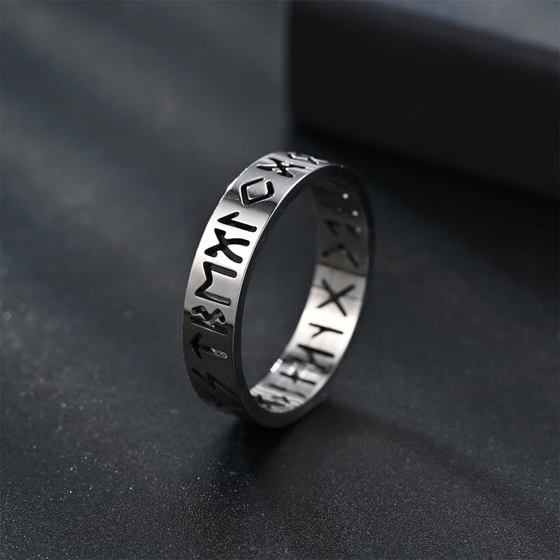 WorldNorse Hollow Viking Rune Ring