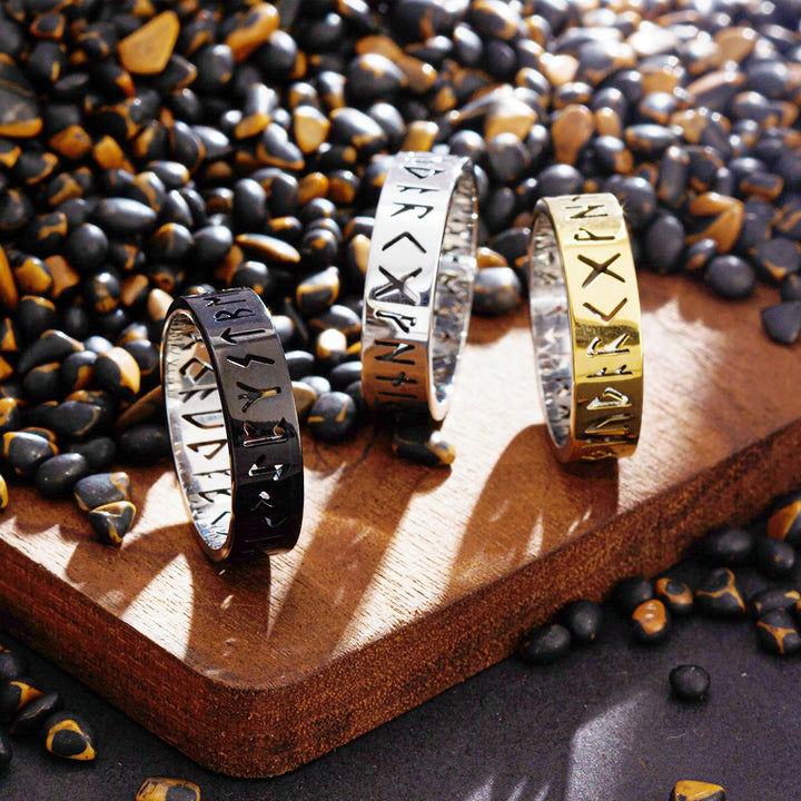 WorldNorse Hollow Viking Rune Ring