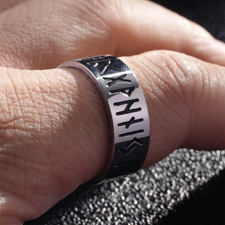 WorldNorse Hollow Viking Rune Ring