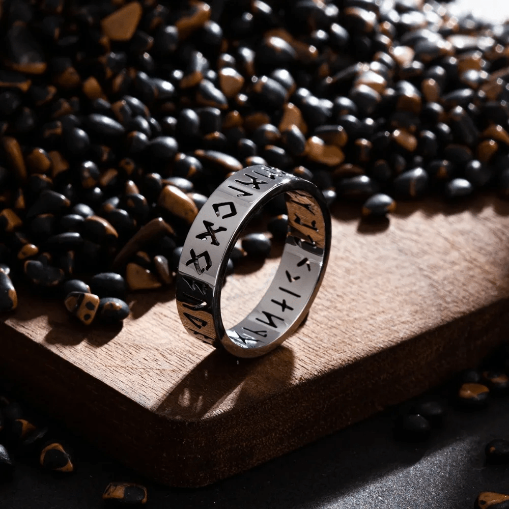 WorldNorse Hollow Viking Rune Ring