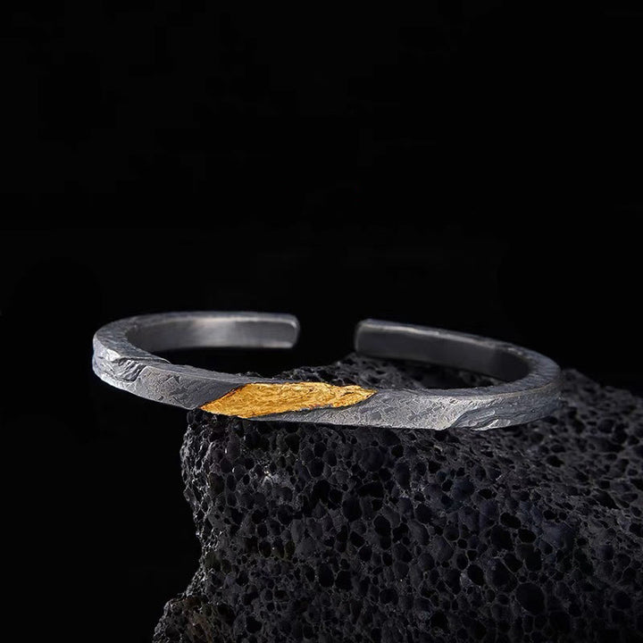 WorldNorse Flowing Fire Gold Inlay Adjustable Bracelet / Ring