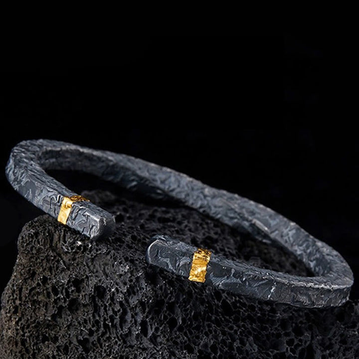 Flash Sale - Flowing Fire Gold Inlay Adjustable Bracelet / Ring