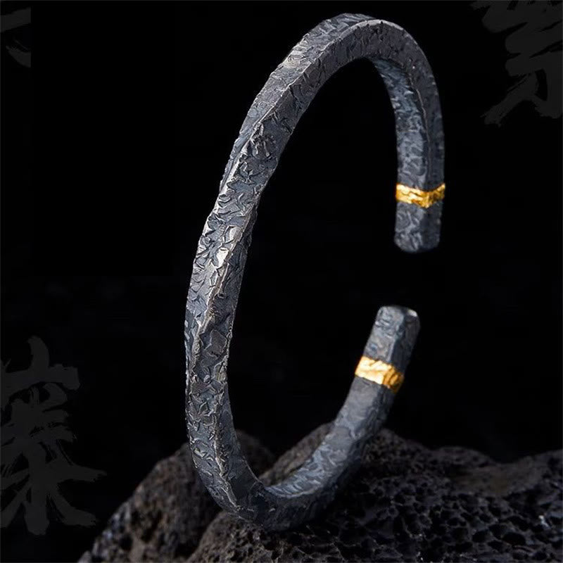 FREE Today: Flowing Fire Gold Inlay Adjustable Bracelet / Ring - Rattan Bracelet#Retro Silver & Gold - image 14