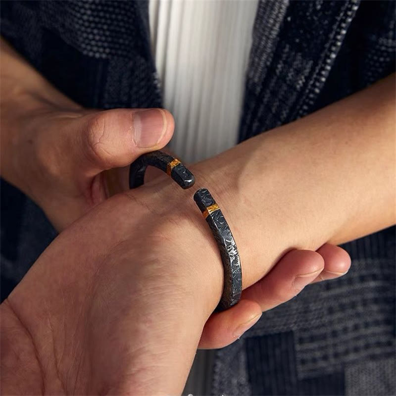 FREE Today: Flowing Fire Gold Inlay Adjustable Bracelet / Ring