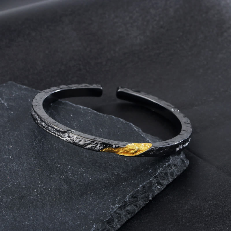 Flash Sale - Flowing Fire Gold Inlay Adjustable Bracelet / Ring