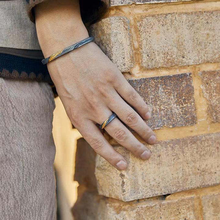 FREE Today: Flowing Fire Gold Inlay Adjustable Bracelet / Ring - image 2