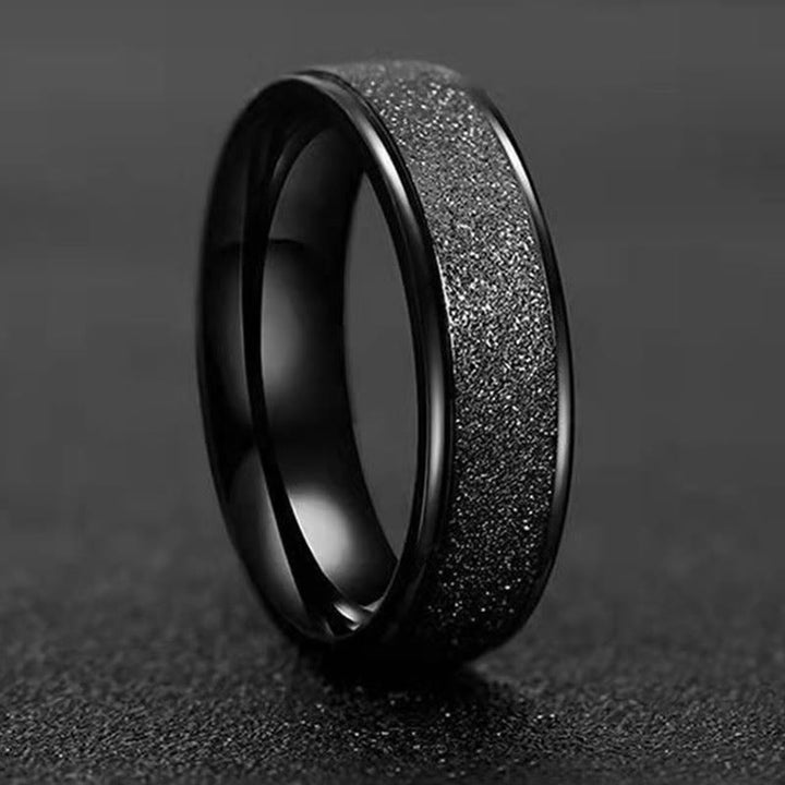 WorldNorse Unisex 6mm and 8mm Frosted Ring