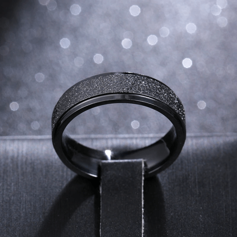 WorldNorse Unisex 6mm and 8mm Frosted Ring