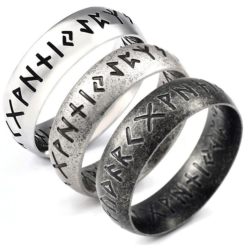 WorldNorse Viking Rune Stainless Steel Classic Ring