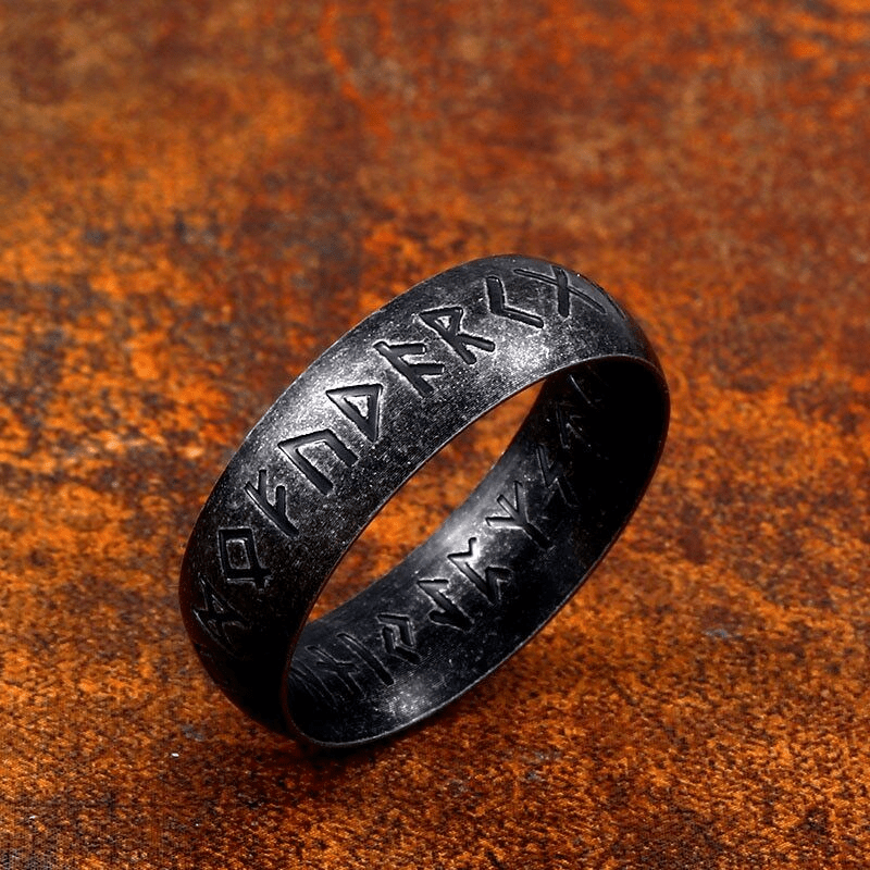 WorldNorse Viking Rune Stainless Steel Classic Ring