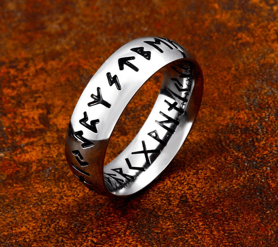 WorldNorse Viking Rune Stainless Steel Classic Ring