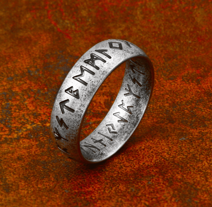 WorldNorse Viking Rune Stainless Steel Classic Ring