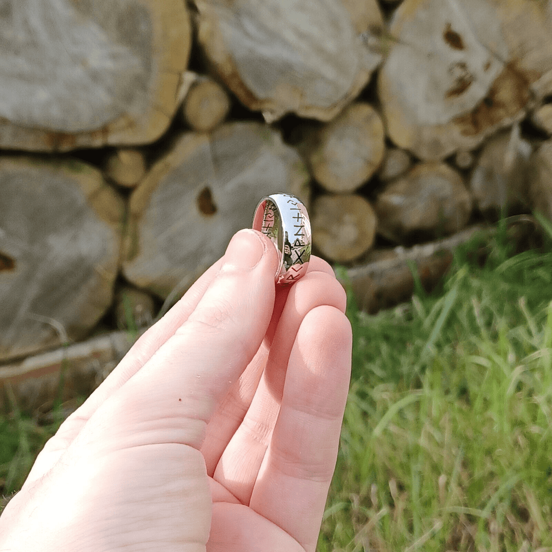 WorldNorse Viking Rune Stainless Steel Classic Ring