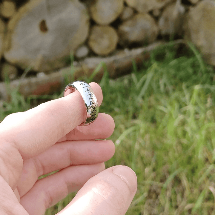 WorldNorse Viking Rune Stainless Steel Classic Ring