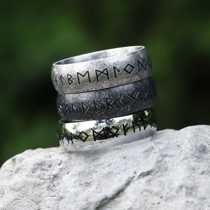 WorldNorse Viking Rune Stainless Steel Classic Ring