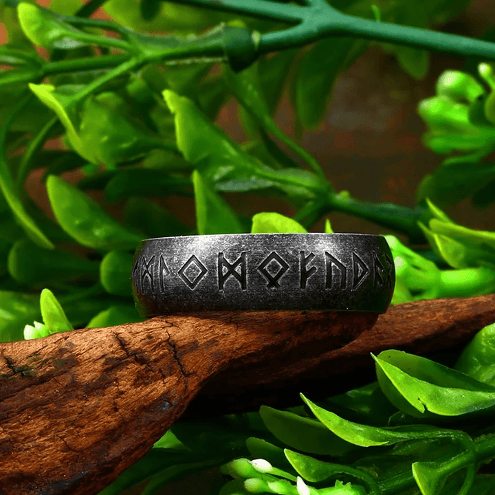 WorldNorse Viking Rune Stainless Steel Classic Ring