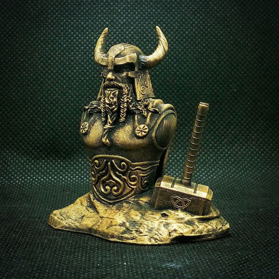 WorldNorse Thor Hammer Halfbody Statue Resin Sculpture - image 5