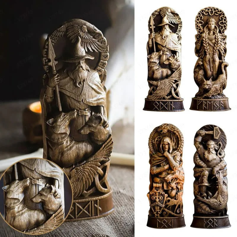 WorldNorse God Thor Statue In Battle With Jormungand Sculpture - image 24