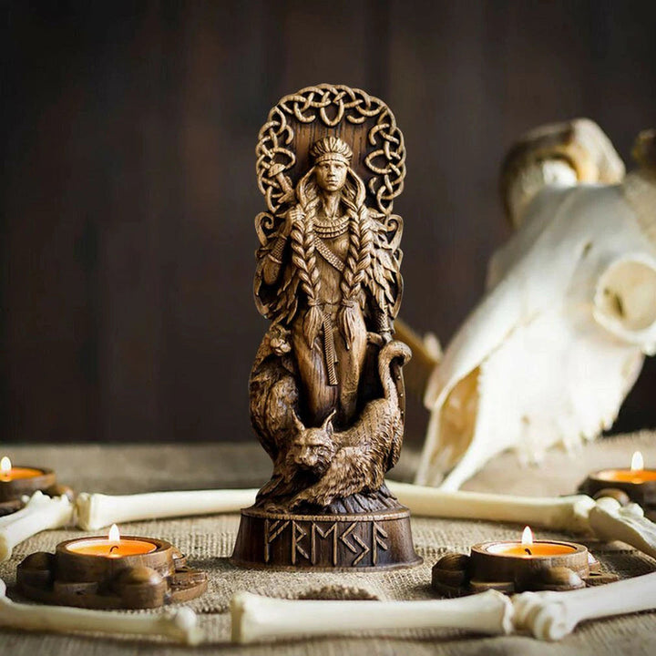 WorldNorse Freyja Norse Goddess Carving Sculpture - Freyja - image 0