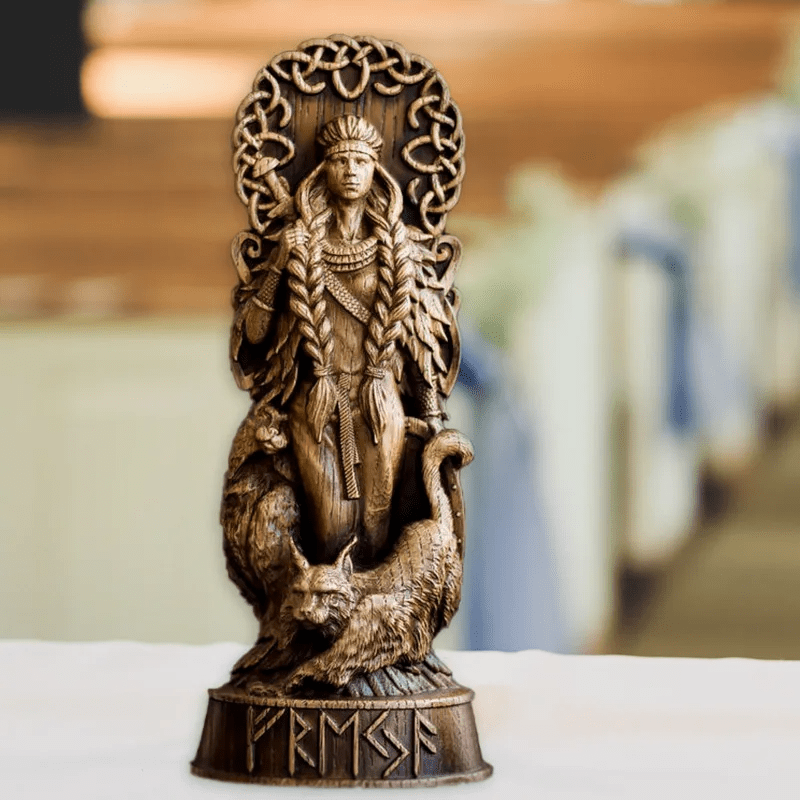 WorldNorse Freyja Norse Goddess Carving Sculpture - image 2