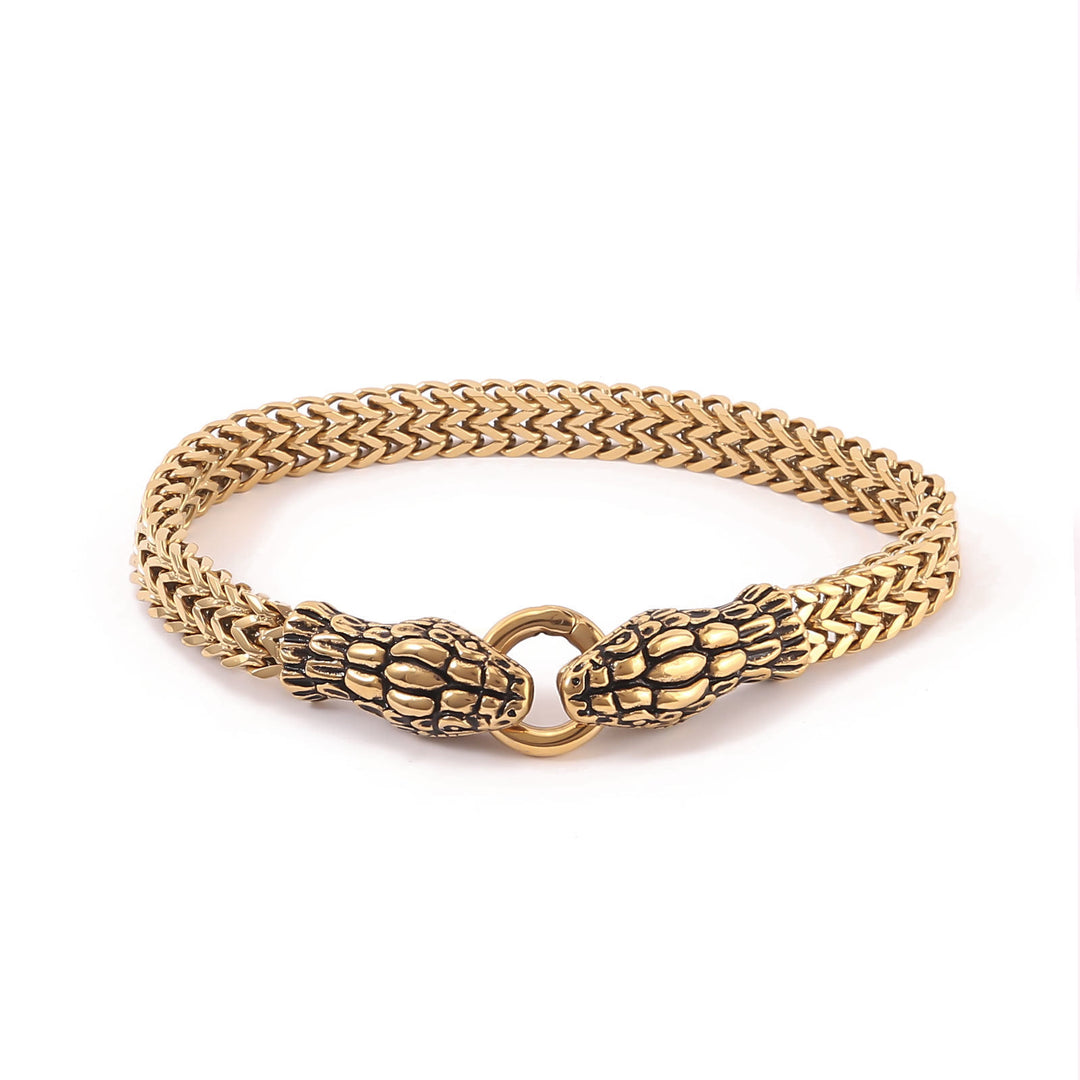 WorldNorse Double Snake Head Steel Bracelet - image 17