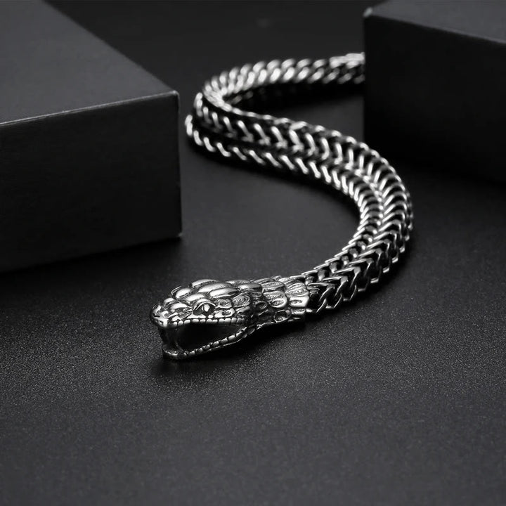 WorldNorse Double Snake Head Steel Bracelet - image 1