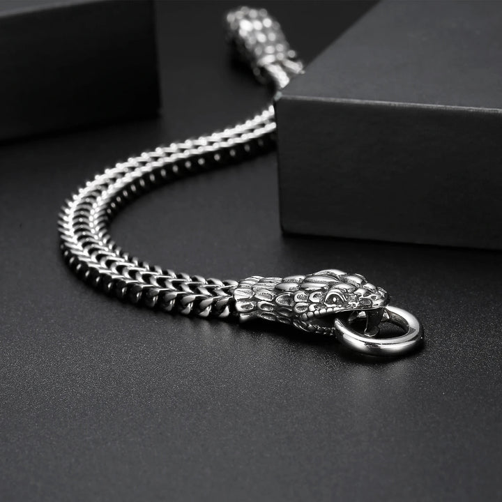 WorldNorse Double Snake Head Steel Bracelet - image 9