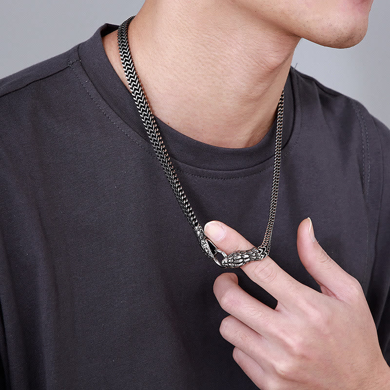 WorldNorse Double Snake Head Animal Necklace - image 1