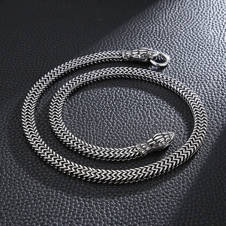 WorldNorse Double Snake Head Animal Necklace - image 2