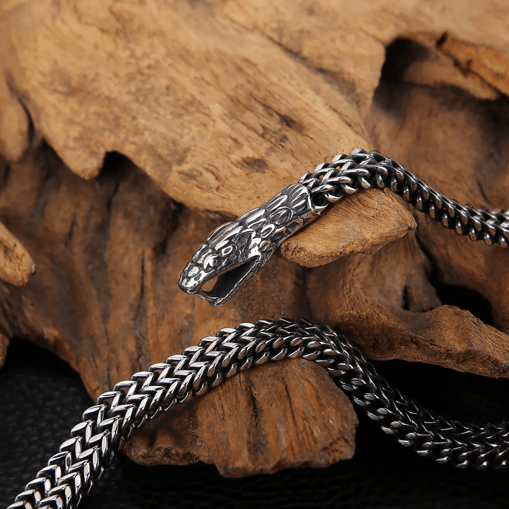 WorldNorse Double Snake Head Animal Necklace - image 5