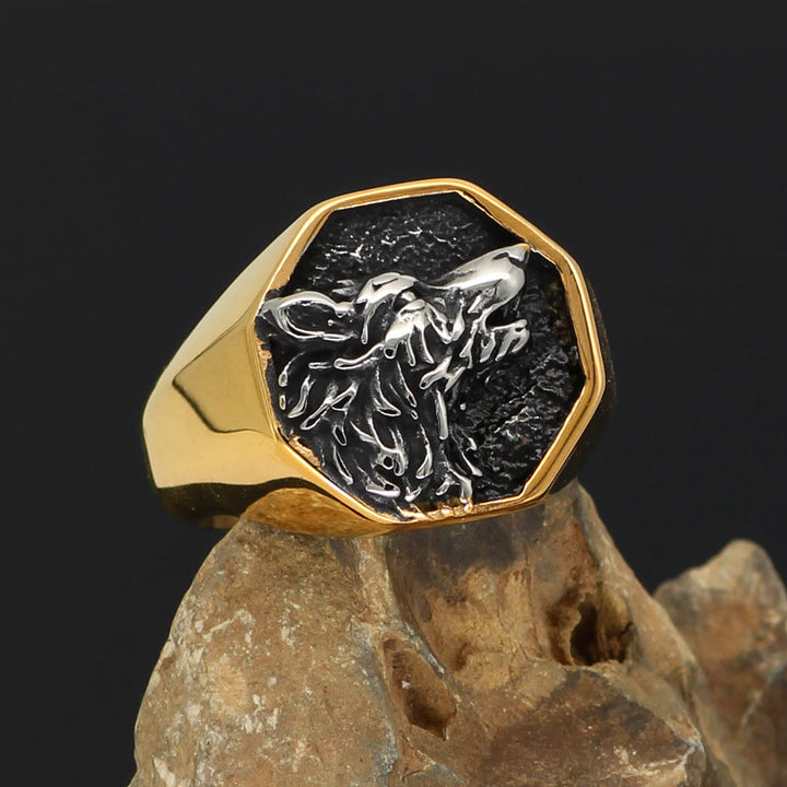 WorldNorse Odin's Wolf Fenrir Signet Ring