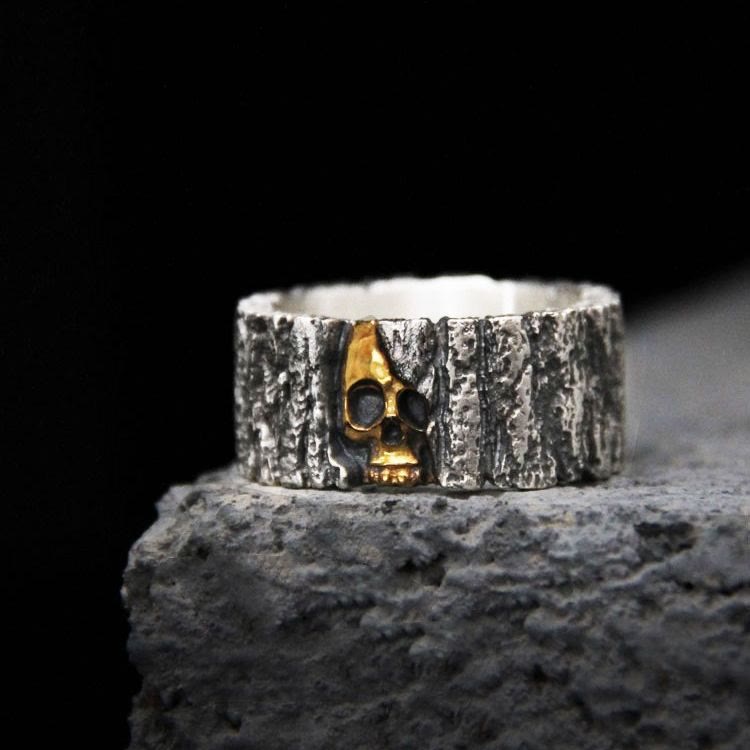 WorldNorse Immortality Skull Engraved Ring - Adjustable - image 0