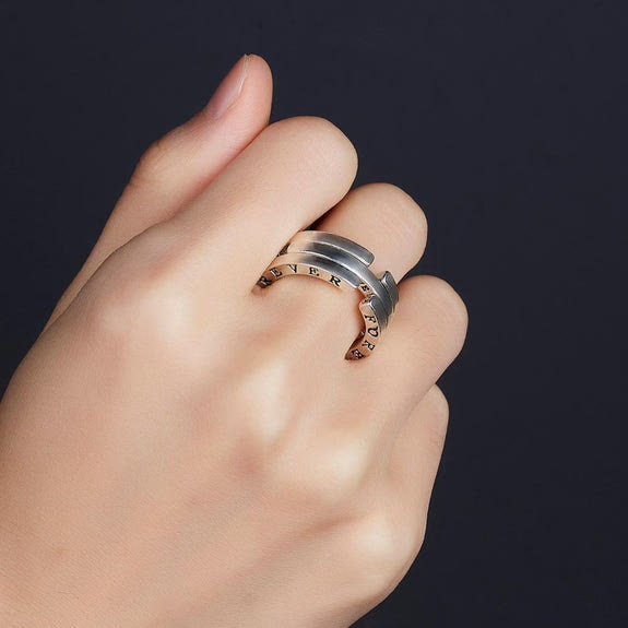 WorldNorse Unique Kissing Fish Transforming Ring To Necklace