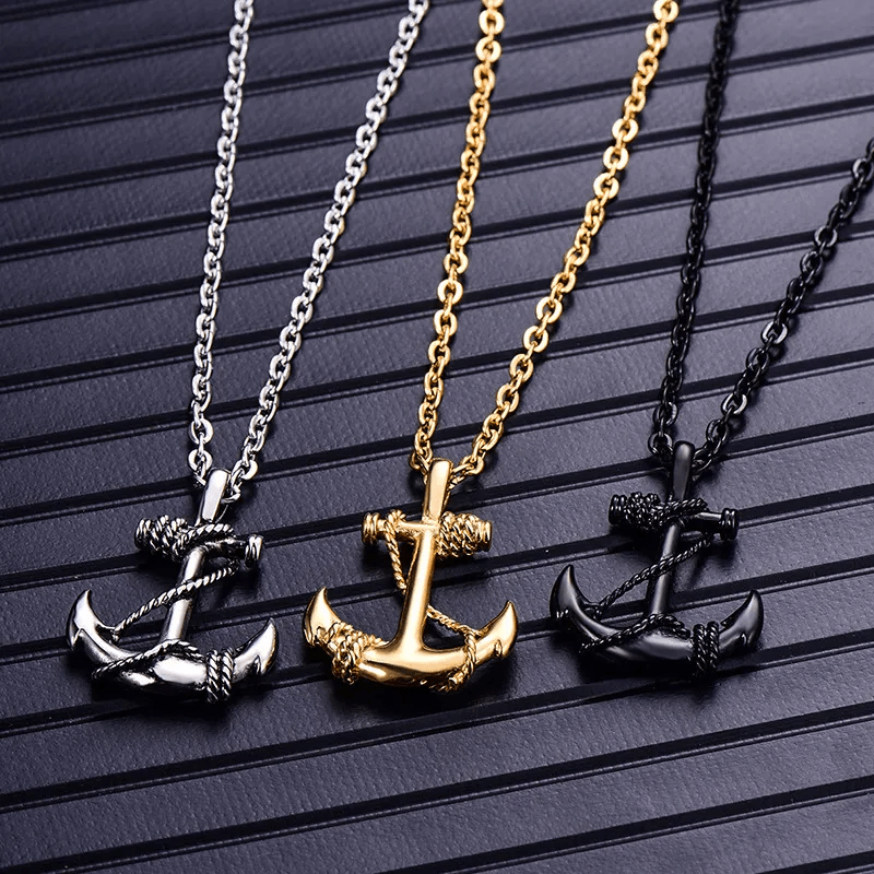 WorldNorse Vintage Anchor Necklace