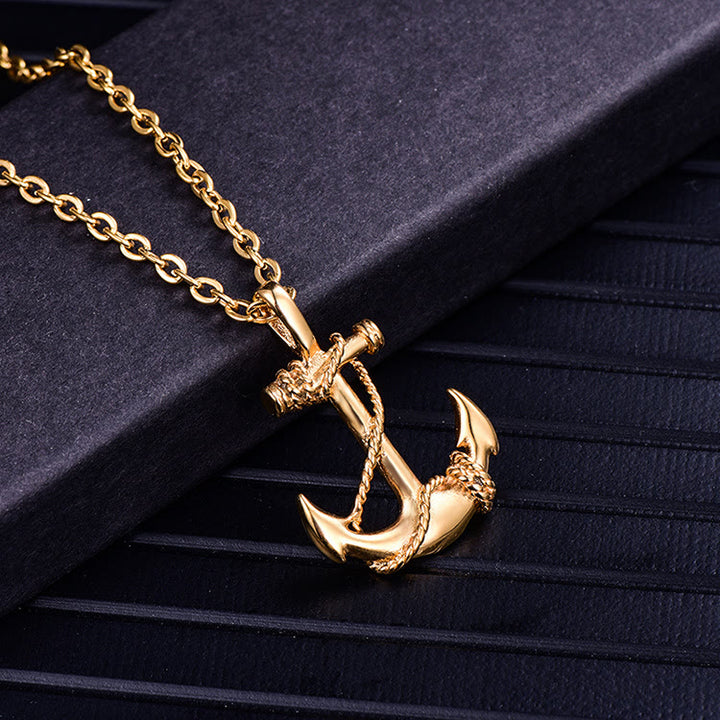 WorldNorse Vintage Anchor Necklace