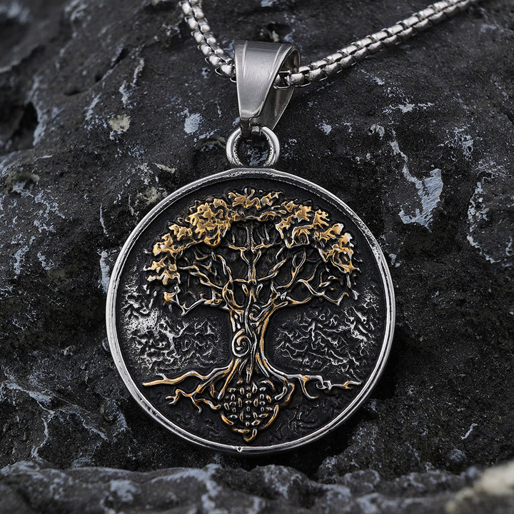 WorldNorse Viking Yggdrasil Tree Of Life Necklace - Silver&Gold - image 4