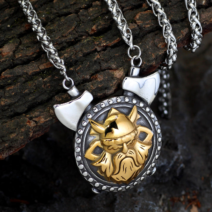 WorldNorse Viking Odin Double Axes Necklace