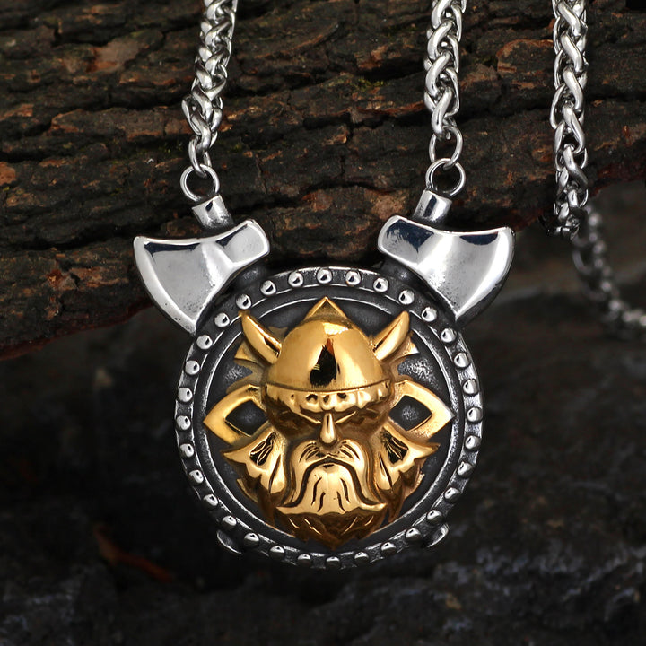 WorldNorse Viking Odin Double Axes Necklace