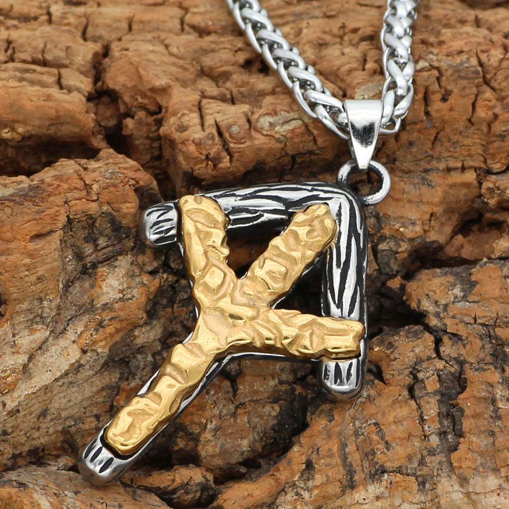 WorldNorse Viking Silver&Gold Rune Necklace