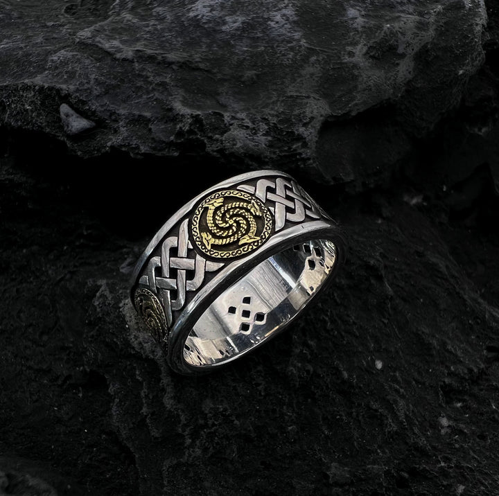 WorldNorse Celtic Knot Dragon Totem Ring