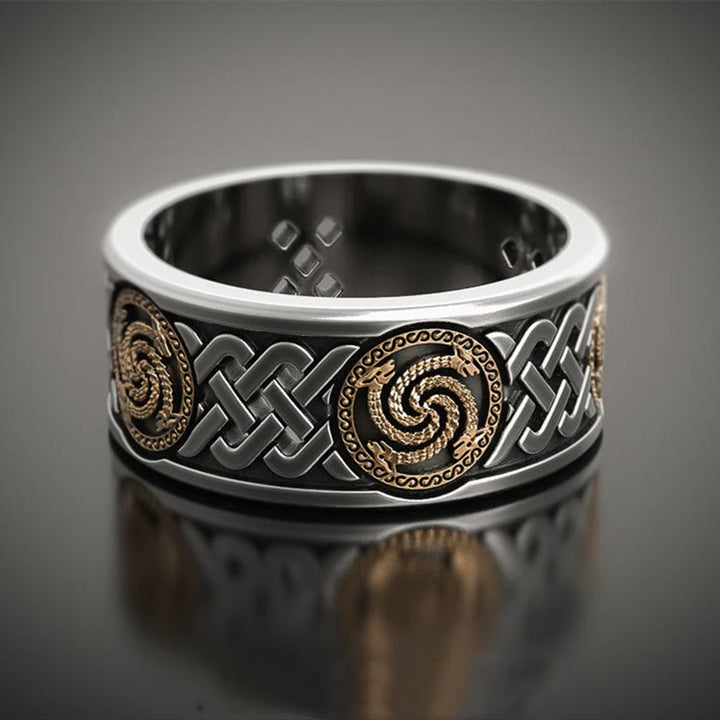 WorldNorse Celtic Knot Dragon Totem Ring