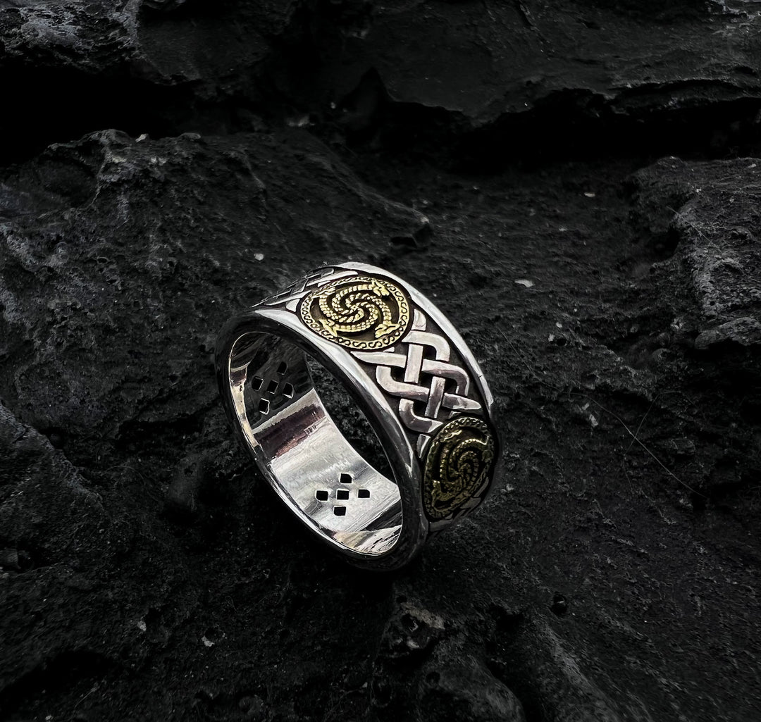 WorldNorse Celtic Knot Dragon Totem Ring