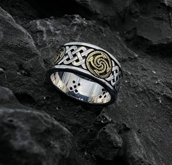 WorldNorse Celtic Knot Dragon Totem Ring