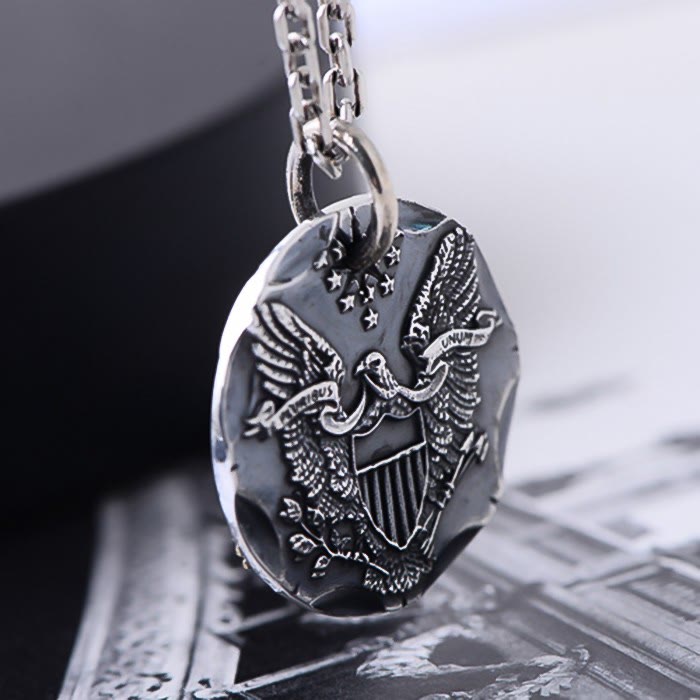 WorldNorse Flying Eagle Coin Double Side Necklace - image 6