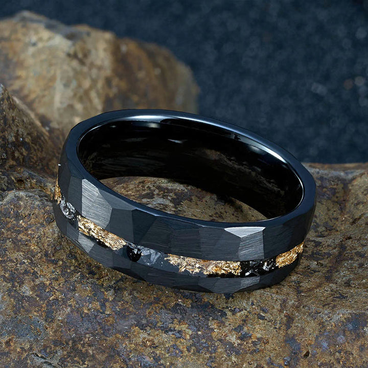 WorldNorse Gold Foil Tungsten Gold Ring