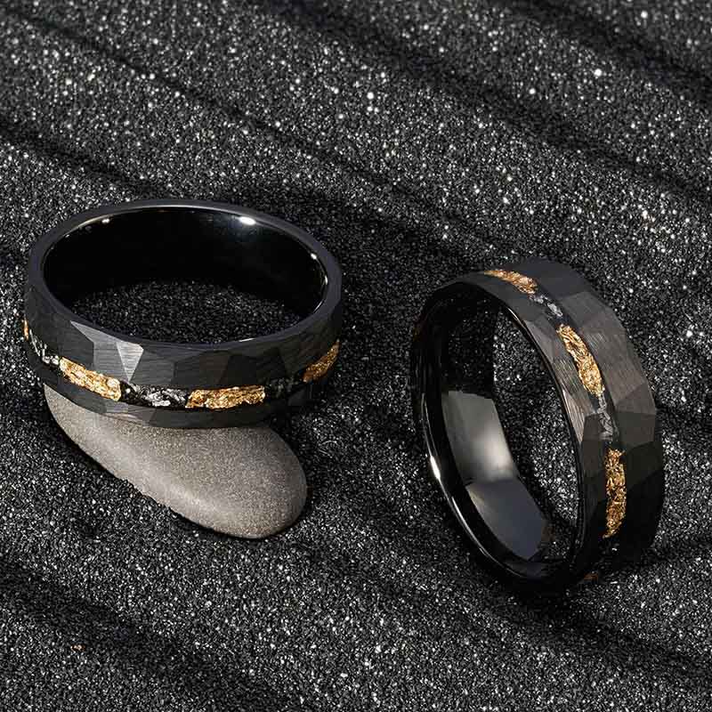 WorldNorse Gold Foil Tungsten Gold Ring